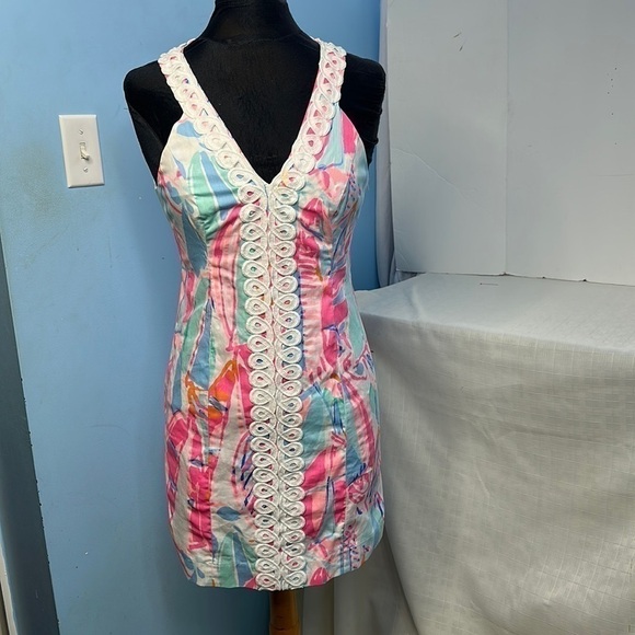 Lilly Pulitzer Lynn Out To Sea Sailboat Shift Dress Size 2 - Picture 2 of 11